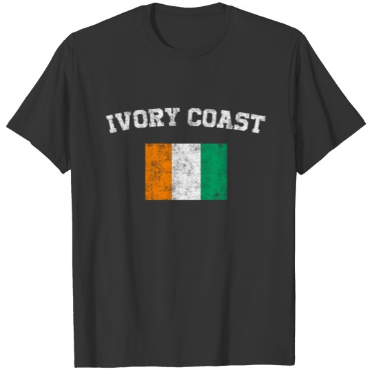 Ivory Coast Flag T Shirts - Vintage Ivory Coast T-Shi