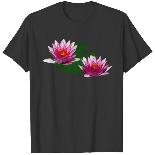 Two Pink Water Lilies T Shirts