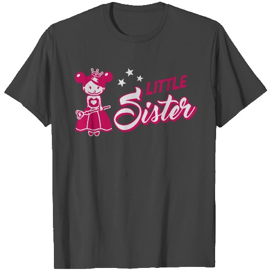 Little Sister - Princess - Crown - Child -Siblings T Shirts