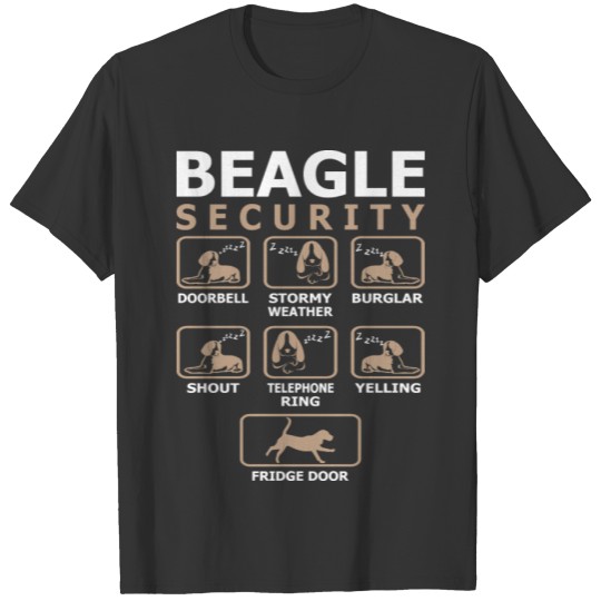 Beagle Dog Security Pets Love Funny T Shirts