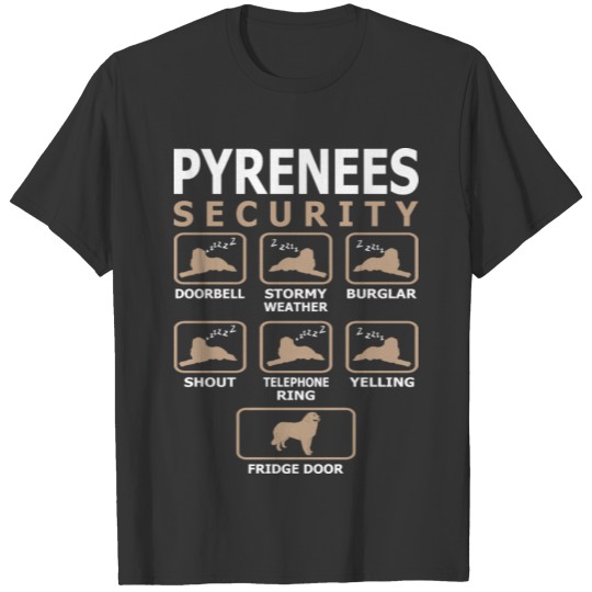 Pyrenees Dog Security Pets Love Funny T Shirts