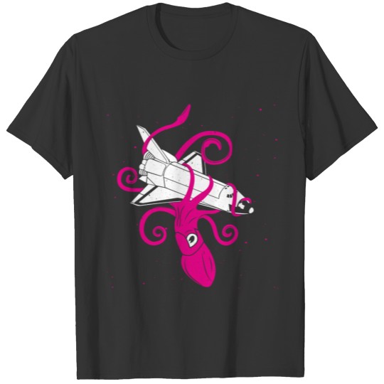 Squid vs Space Shuttle T-shirt