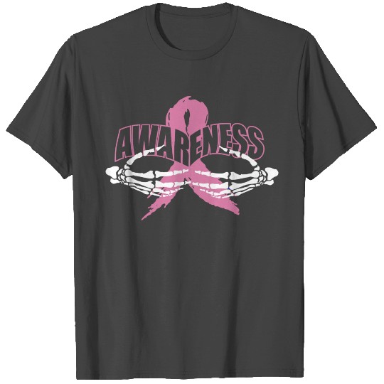 Breast Cancer Skeleton Hand Scary Halloween T Shirts