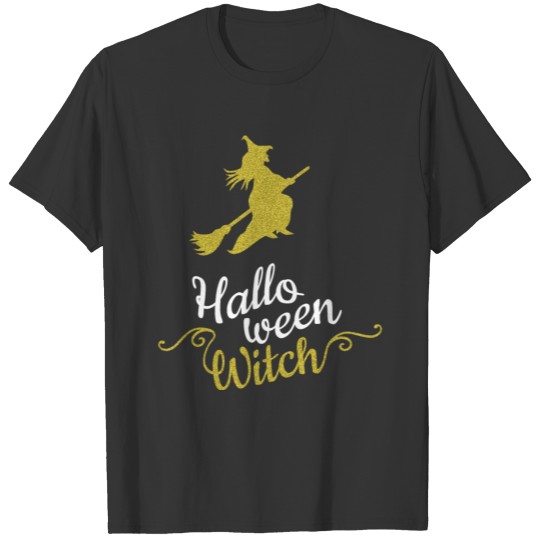 Halloween Witch - Glitter Gold T Shirts