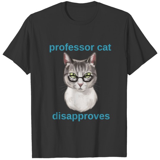professor cat T-shirt