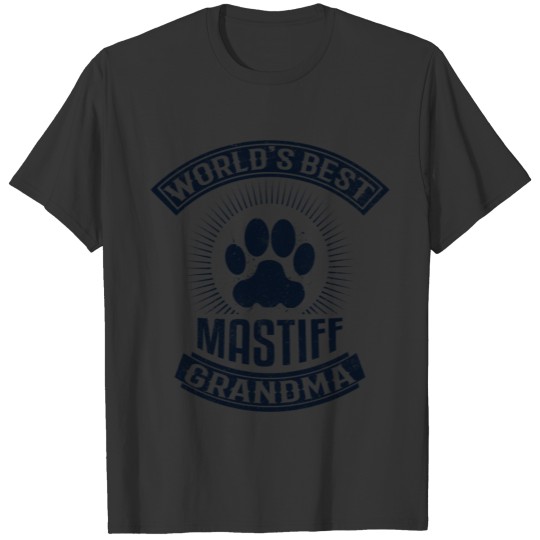 World's Best Mastiff Grandma T Shirts