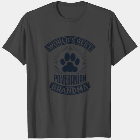 World's Best Pomeranian Grandma T Shirts