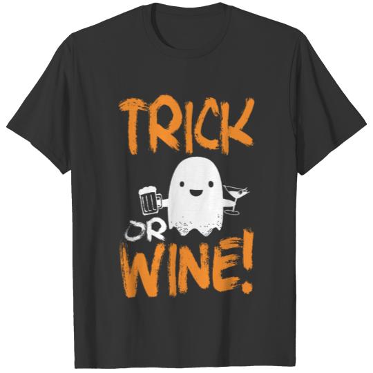 Trick Or Wine Halloween T-shirt