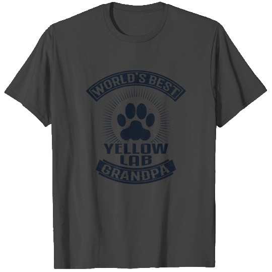 World's Best Yellow Lab Grandpa T Shirts