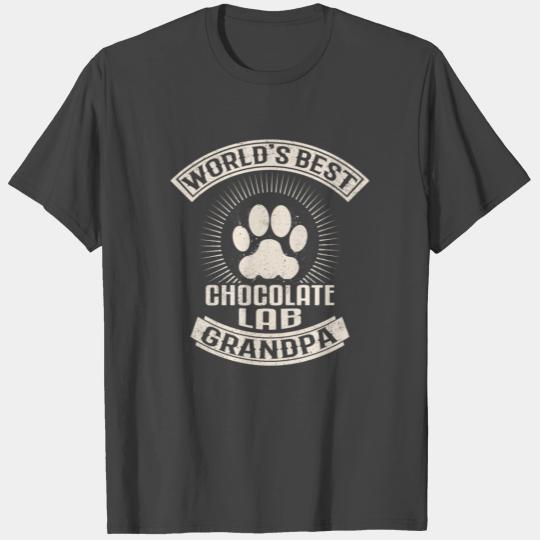 World's Best Chocolate Lab Grandpa T Shirts