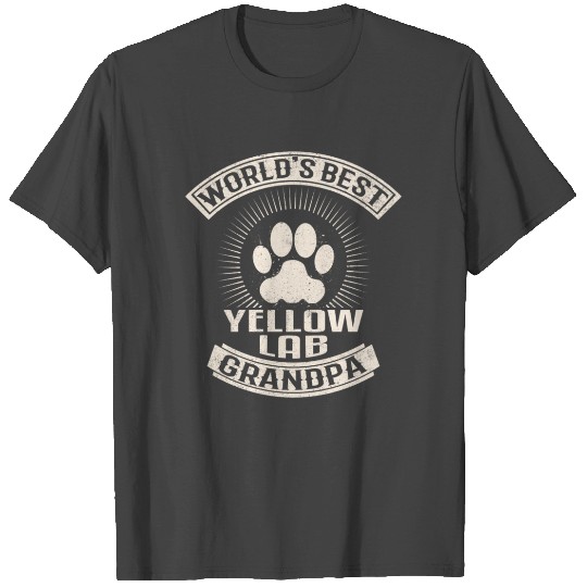 World's Best Yellow Lab Grandpa T Shirts