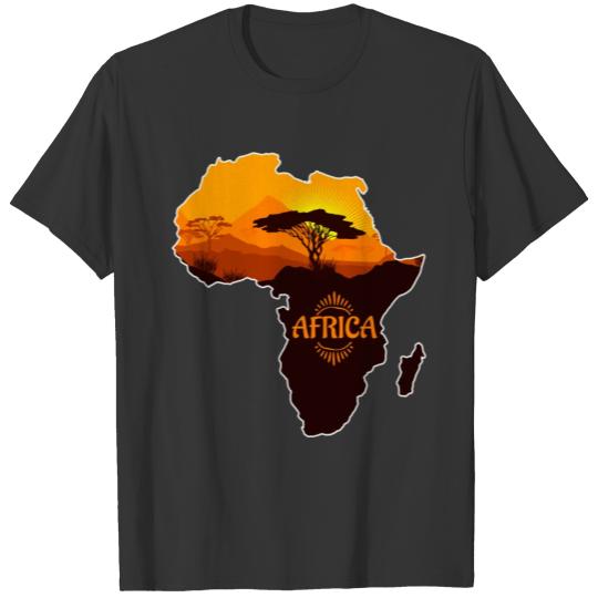 AFRICAN SAFARI MAP T-shirt