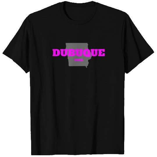 IOWA DUBUQUE US STATE EDITION PINK T Shirts