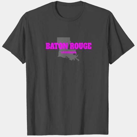 LOUISIANA BATON ROUGE US STATE EDITION PINK T Shirts