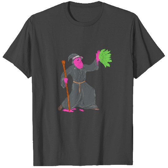 Wizard Casting Spell Grime Art T Shirts