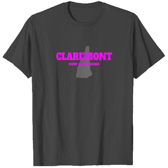 NEW HAMPSHIRE CLAREMONT US STATE EDITION PINK T Shirts