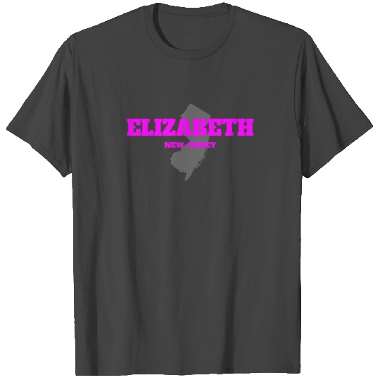 NEW JERSEY ELIZABETH US STATE EDITION PINK T Shirts