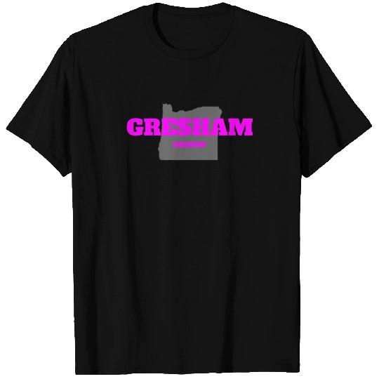 OREGON GRESHAM US STATE EDITION PINK T Shirts