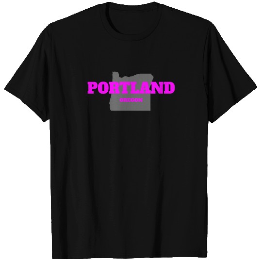 OREGON PORTLAND US STATE EDITION PINK T Shirts