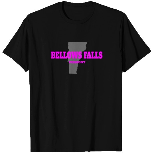 VERMONT BELLOWS FALLS US STATE EDITION PINK T Shirts