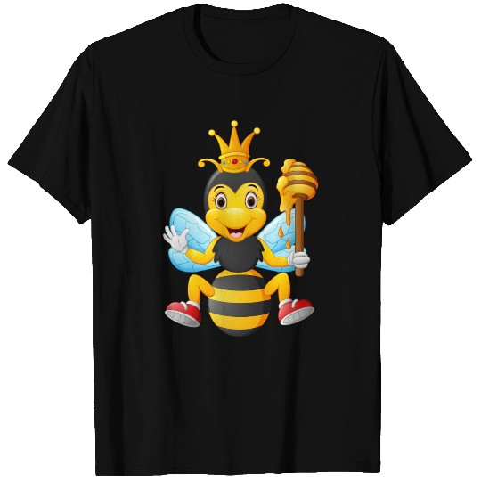 Queen bee insect wildlife vector image cartoon fun T Shirts