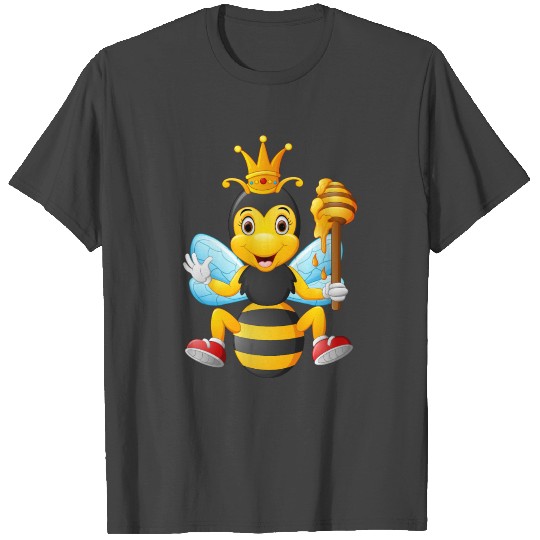 Queen bee insect wildlife vector image cartoon fun T Shirts