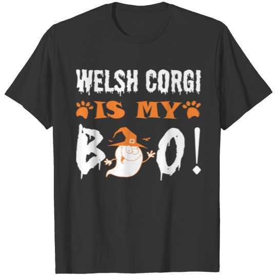 Welsh Corgi Is My Boo Happy Halloween T Shirts