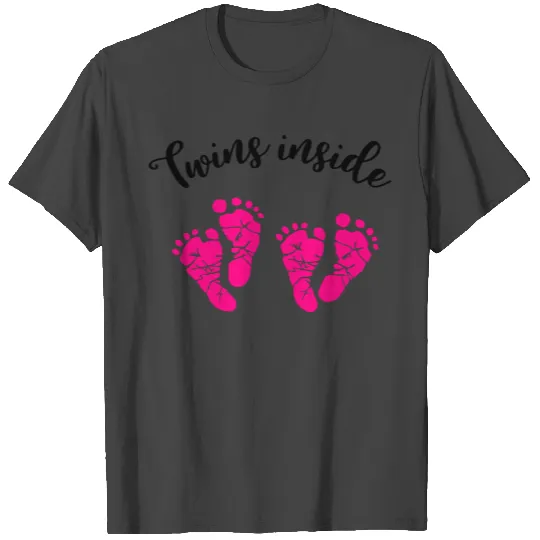 Twins inside - baby Feet - Pregnancy - Maternity T Shirts