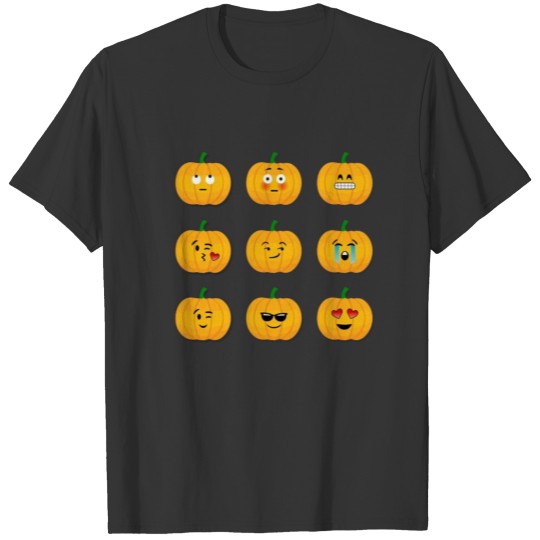 Halloween Pumpkin Faces T shirt T-shirt