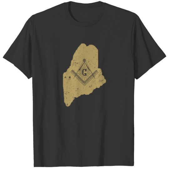 Maine Freemason Shirt With Freemason Emblem T-shirt