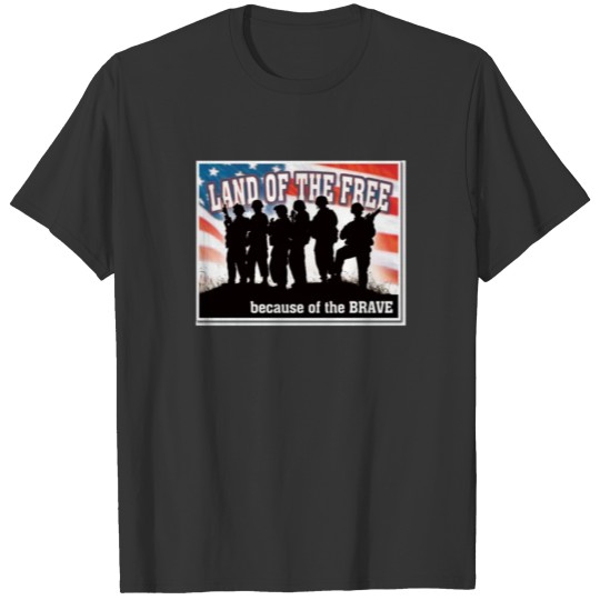 Patriotic Veterans Day Shirt Land Of The Free T-shirt