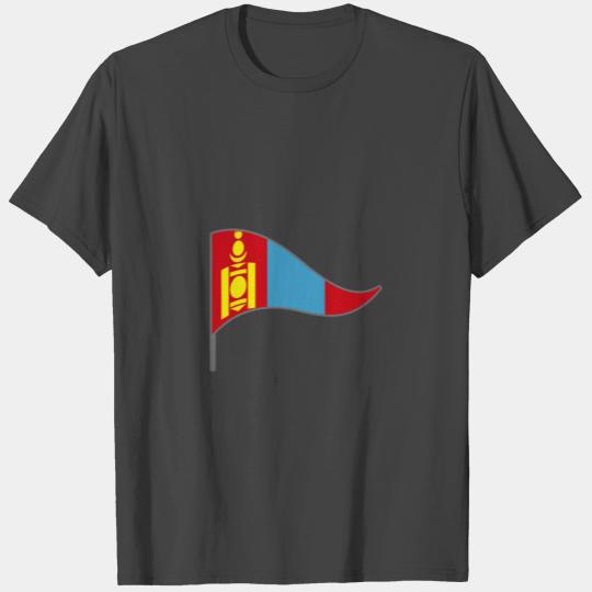 Mongolia China Russia Flags Banner Ensigns Nomadic T Shirts