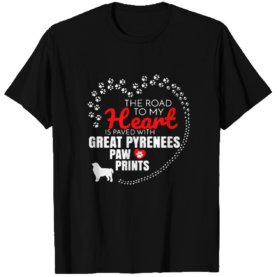 Great Pyrenees Paw Prints T Shirts