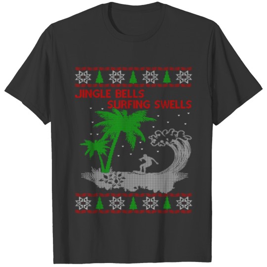 Surfing Ugly Christmas Sweater T Shirts