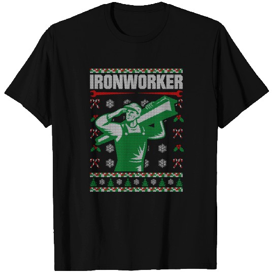 Ironworker Christmas Ugly Sweater T Shirts