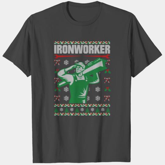 Ironworker Christmas Ugly Sweater T Shirts