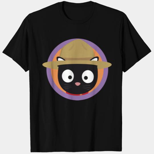Park ranger cat in purple circle T Shirts