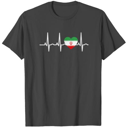 I LOVE ekg heartbeat IRAN T Shirts