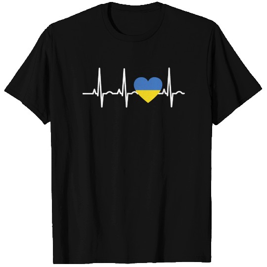 I LOVE ekg heartbeat UKRAINE T Shirts