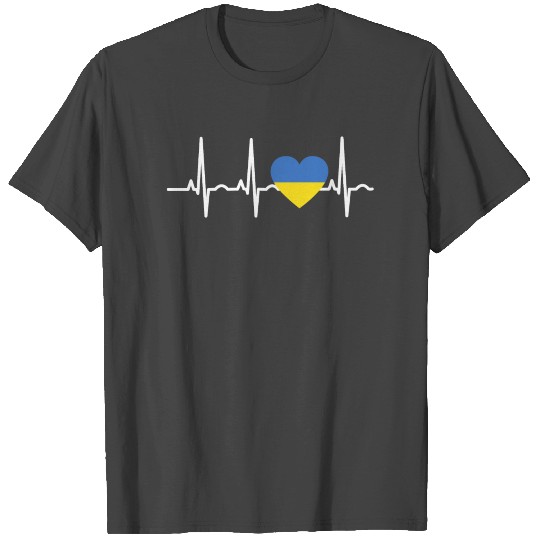 I LOVE ekg heartbeat UKRAINE T Shirts