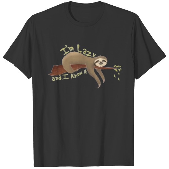 Lazy Sloth Hanging Up T-shirt