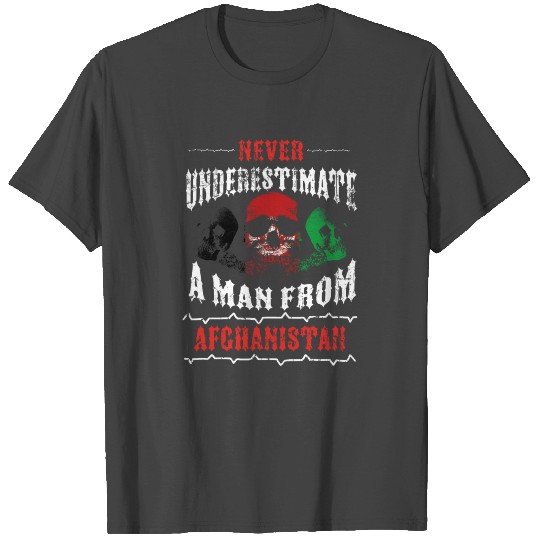 never underestimate man AFGHANISTAN T Shirts