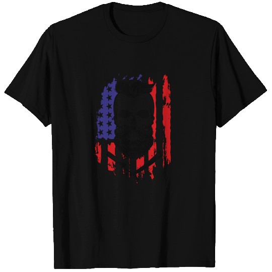 abeardica vertical stars and stripes T Shirts
