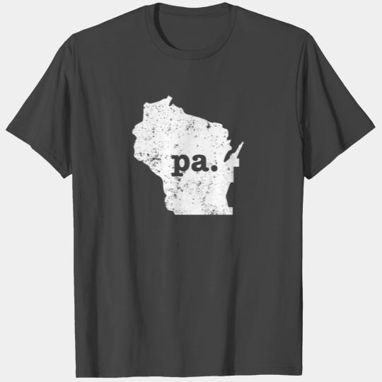 Pa Wisconsin Best Grandpa Papa T Shirts