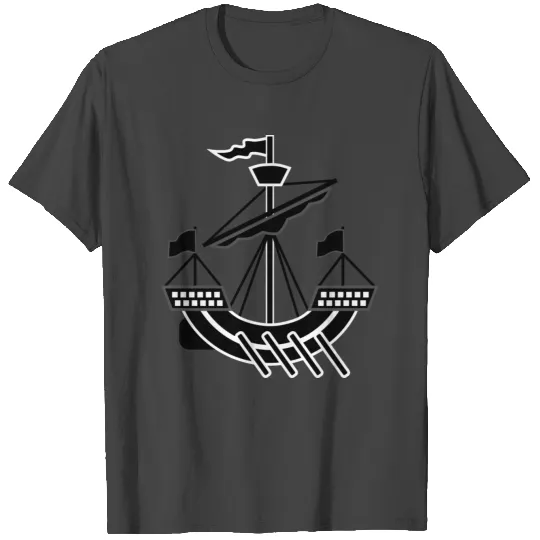 ship boat canoe sailboat submarine yacht anchor367 T Shirts