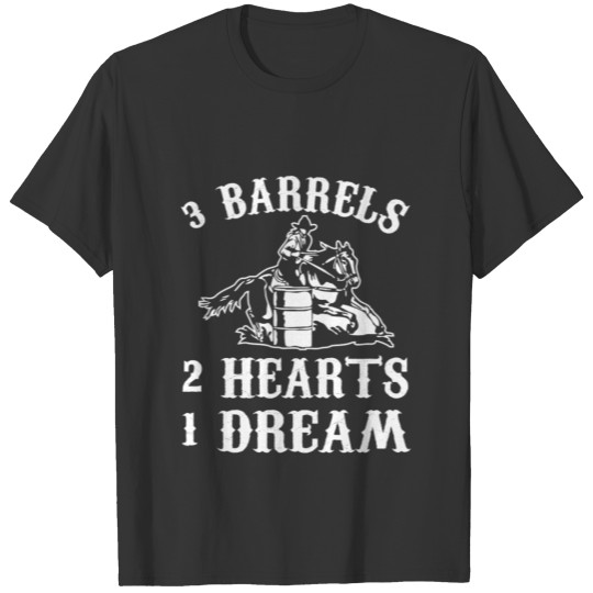 Barrel Heart Riding Horses Barrel Racing T Shirts