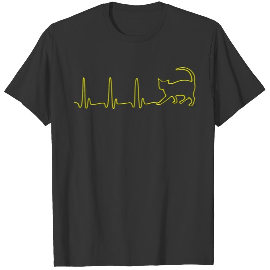 GIFT - ECG CAT YELLOW T Shirts