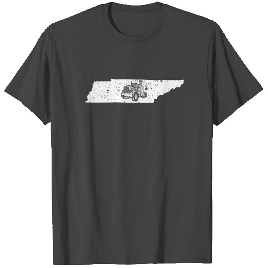 Tennessee Long Haul Trucker T Shirts 18 Wheeler Trucks T Shirts