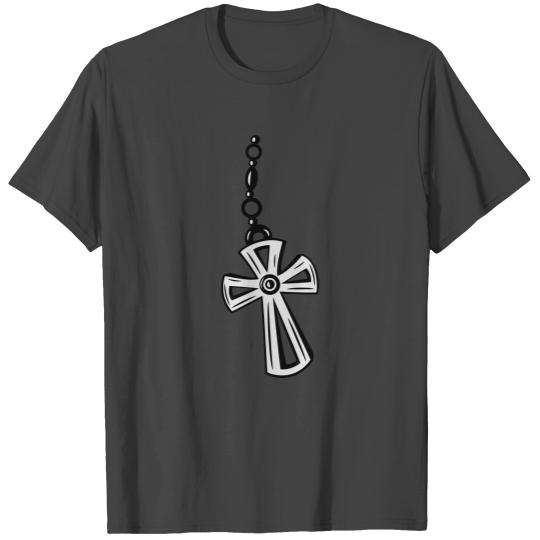 Cross, Crucifix with gemstone. T Shirts
