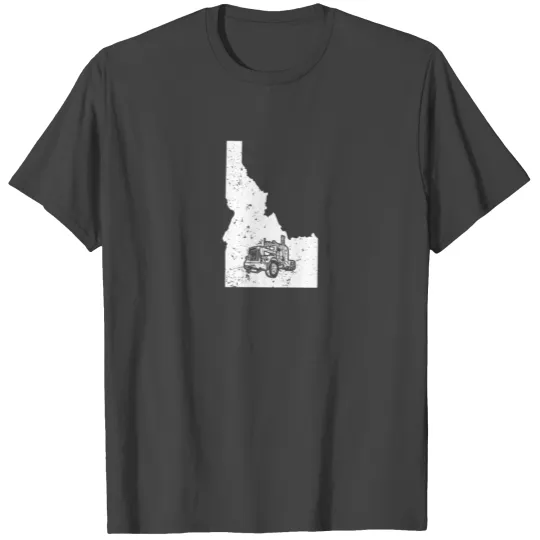 Idaho Long Haul Trucker T Shirts 18 Wheeler Trucks T Shirts